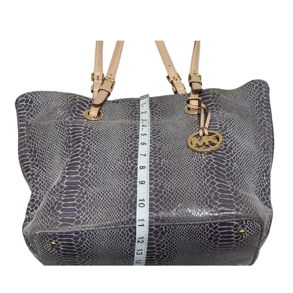 Michael Kors Snake-print Leather Handbag Tote - Picture 6 of 12